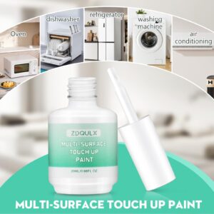 White Touch Up Paint, White Paint Pen with Sandpaper, Appliance Paint & Porcelain Touch Up Repair Kit, Multi Surface Paint Touch Up Pen for Walls, Door, Cabinets, Wood, Furniture, Interior & Exterior (White)