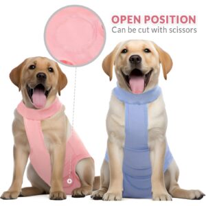 Preferhouse Recovery Suit for Dogs After Surgery,Soft Breathable Dog Recovery Suit,Alternative Surgical Suit, Anti-Licking Pet Surgical Recovery Snugly Suit Bodysuit,Pink,S