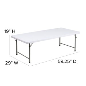 Classroom Essentials 4.93-Foot Kid's Granite White Plastic Folding Table