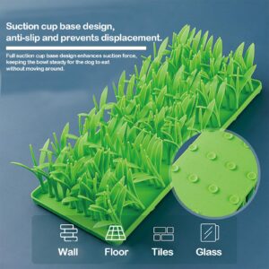 Mystoneer Silicone Grass Mat for Cats, Silicone Grass Snuffle Mat for Cats, Cat Grass Mat for Indoor Cats Silicone, Silicone Grass Feeding Mat for Cats and Dogs (1pc)