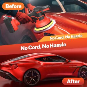 Cordless Car Buffer Polisher for Milwaukee 18V Max Battery, Orbital Polisher with 8 Variable Speed, Brushless Motor Car Buffer, Power Polisher for Car Detailing/Polishing/Waxing (Tool Only)