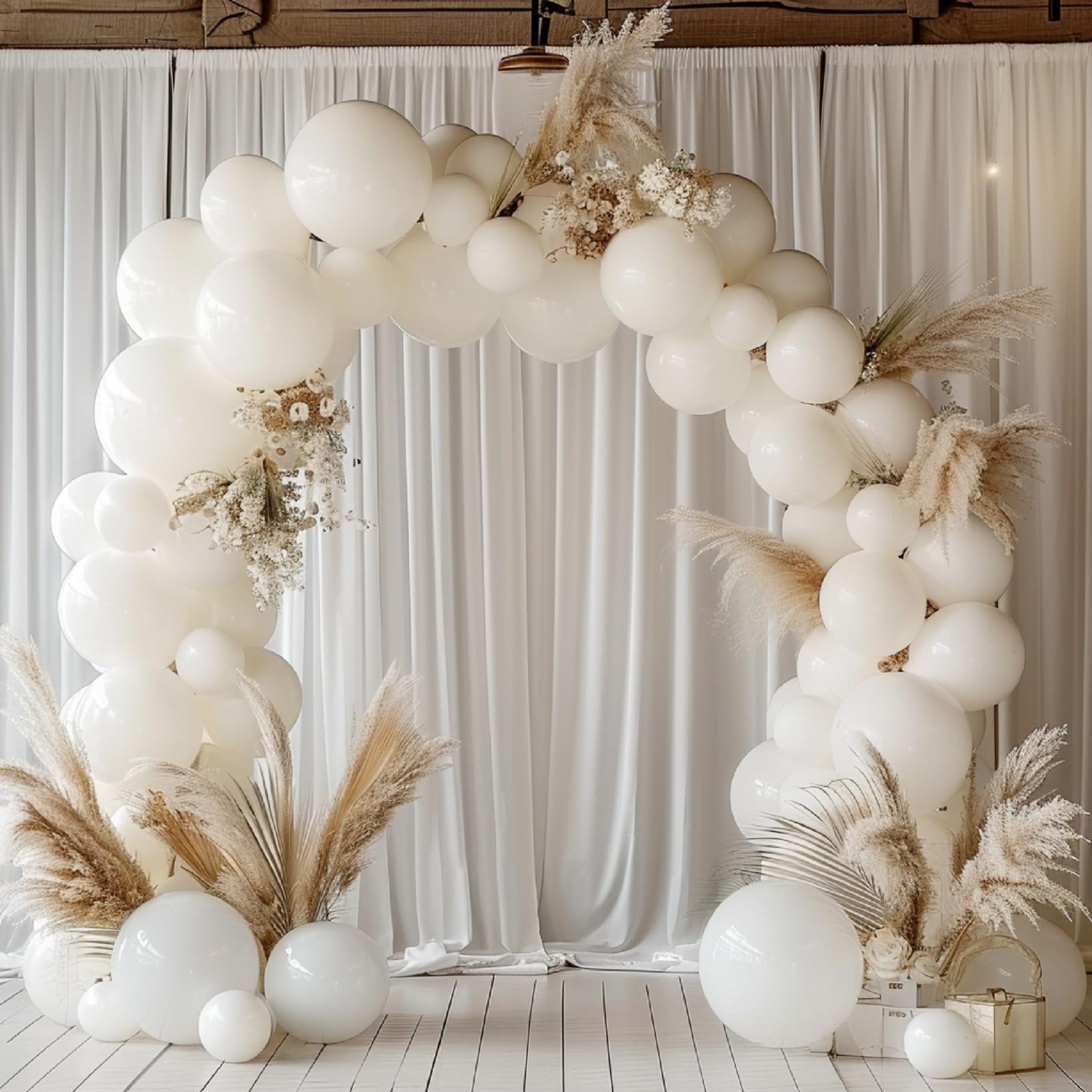 100pcs White Sand Balloons Latex Cream Balloons for Balloon Garland Arch Kit for Birthday Party Wedding Balloon Graduation Baby Shower Decoration