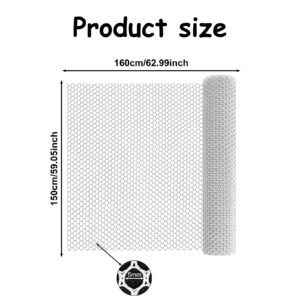 2PCS 62.99 * 59.05Inch Mesh Fabric Soft Mesh Fabric Stretchy for Backpack Pocket and Straps, Netting Clothes, Netting Bag Shopping Bag (White)