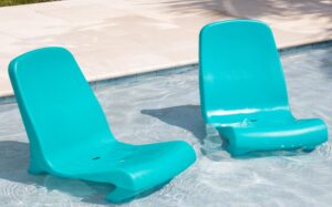 rezvani furniture studio tenjam freelo in pool lounge chair for sun shelf, pool chairs and lounger for in pool tanning ledge that support up to 11" of water depth (custom color)