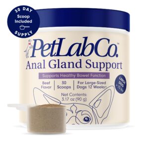 PetLab Co. Anal Gland Support Tailored Powder – Supports Anal Gland Health and Optimizes Stool Consistency - Easy to Use - Helps Target Scooting & Fishy Rears – for Large Dogs