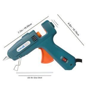 Cowalt Professional Hot Glue Gun and Sticks Set Full Size 60W High Power Fast Heating Heavy Duty Silicone Glue Gun Kit for Crafts, DIY Repairs (Green)