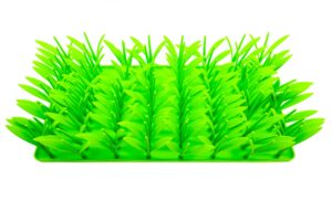 mystoneer silicone grass mat for cats, silicone grass snuffle mat for cats, cat grass mat for indoor cats silicone, silicone grass feeding mat for cats and dogs (1pc)