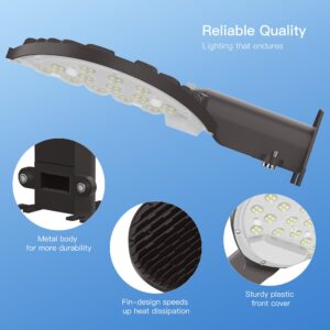 WYWNA LED Barn Lights Outdoor - 150W Dusk to Dawn Outdoor Lighting with Photocell 6500K Daylight 15000LM, AC120V LED Barn Light IP65 Waterproof Area Street Light for Security Yard Garage Farmhouse