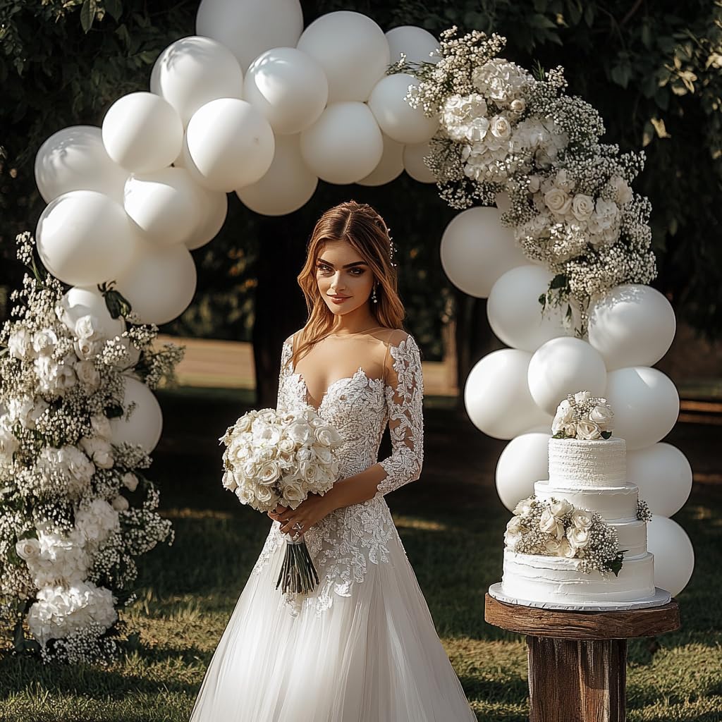 Balloon Arch Kit, 10ft Wide & 9ft Tall Adjustable Balloon Arch Stand with Thicken Water Fillable Base, 50pcs Balloon Clip, Balloon Pump, Ground Nails for Wedding, Graduation, Birthday Party