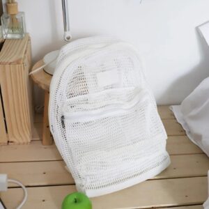 2PCS 62.99 * 59.05Inch Mesh Fabric Soft Mesh Fabric Stretchy for Backpack Pocket and Straps, Netting Clothes, Netting Bag Shopping Bag (White)