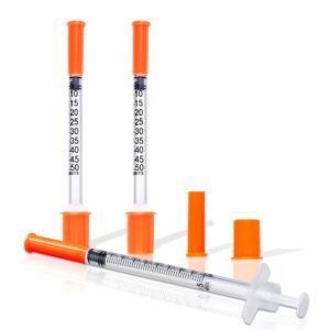 1ml 30g 1/2 inch syringe - 1cc 30 gauge 12.7mm, individually wrapped, pack of 25