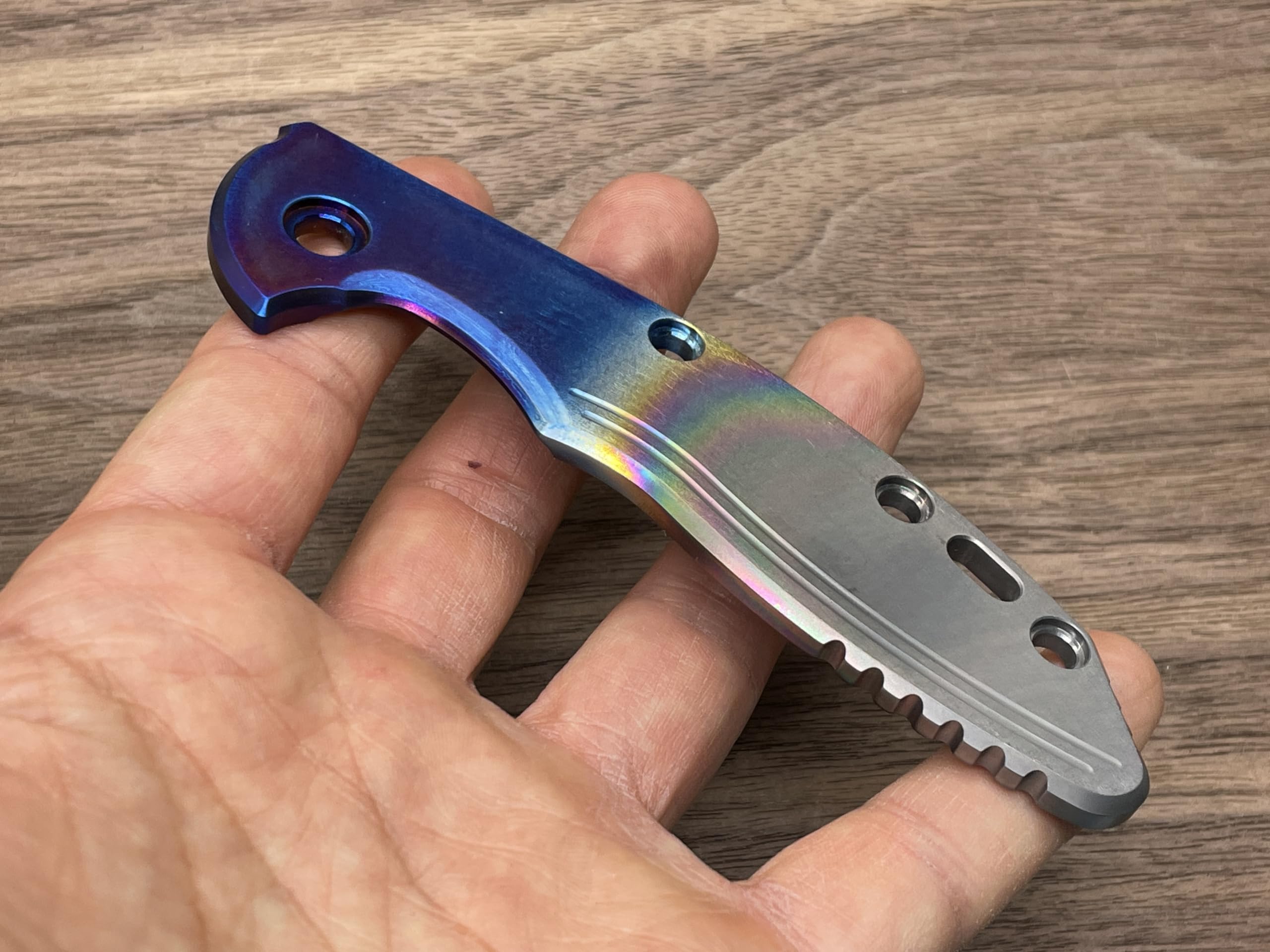 Metonboss Flamed Deep Brushed Titanium scale for XM-18 3.5 HINDERER