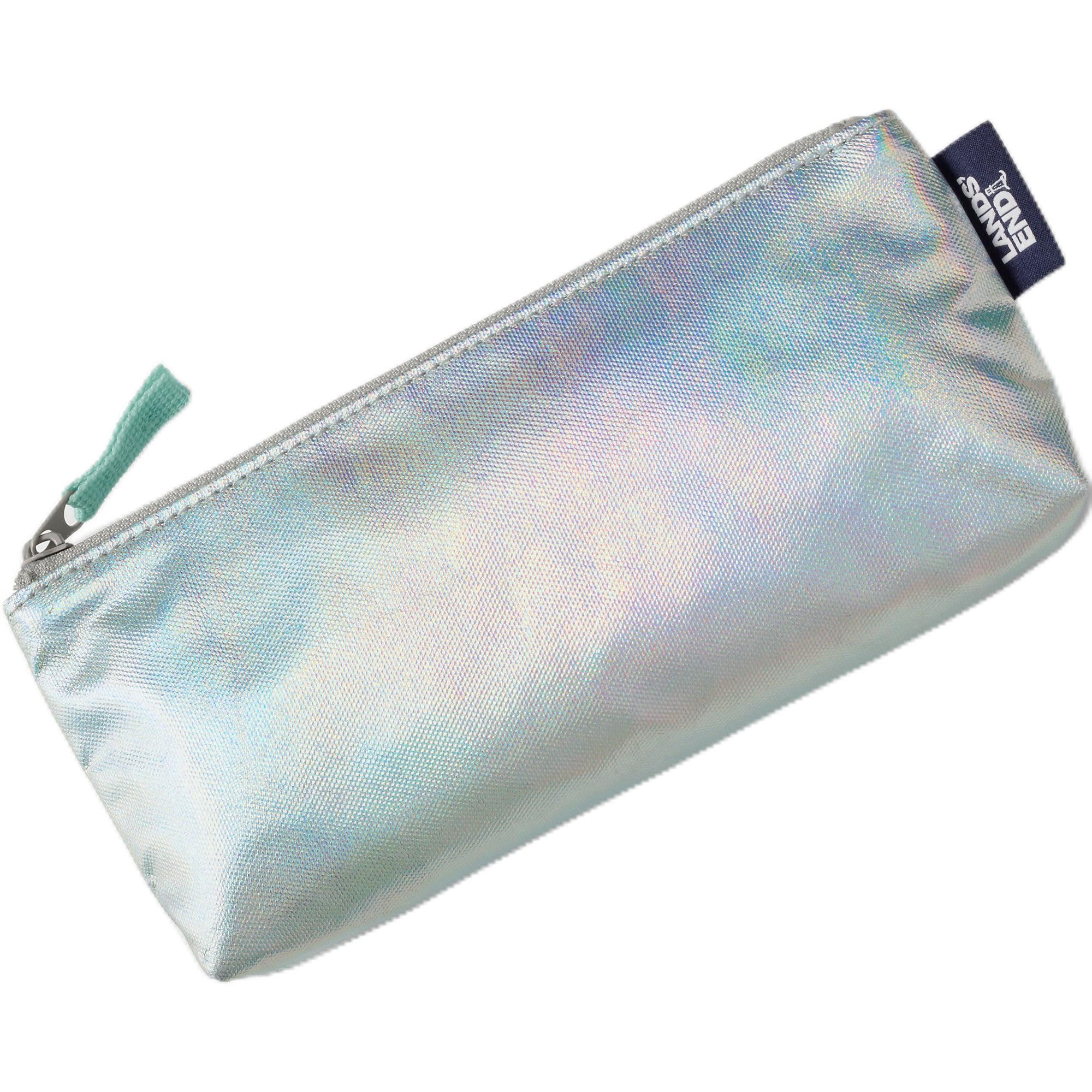 Lands' End Pencil Pouch Metallic Opal 8.5" x 3.75"