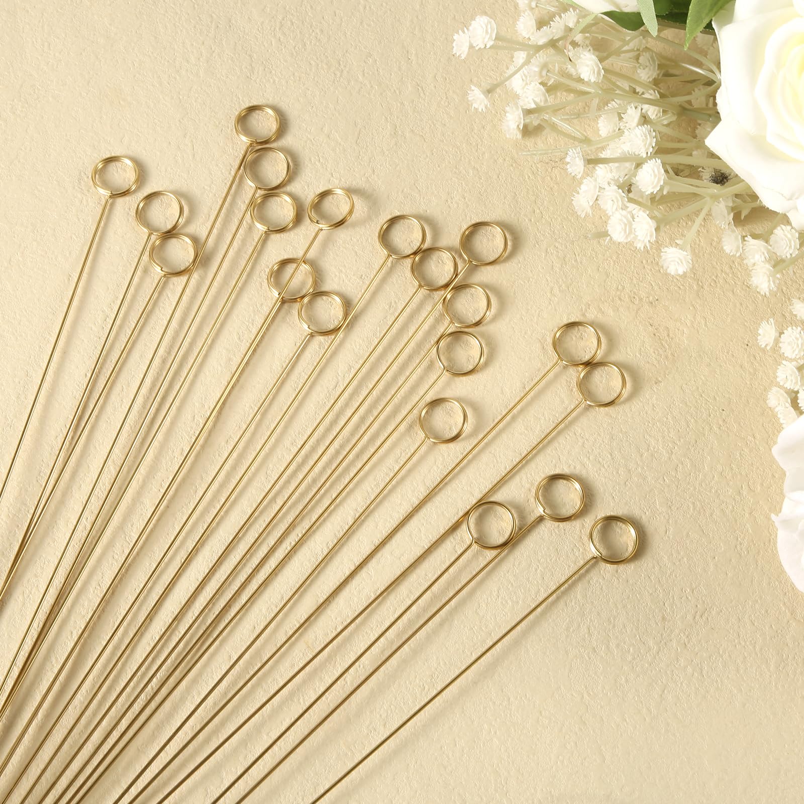 20pcs Table Number Holders, Place Card Holders Metal Floral Card Holder Clips Round Picture Holders for Centerpieces Photo Memo Pick for Wedding Party Flower Cards Office Cake Topper