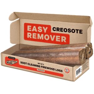 chimney cleaning logs for fireplace, creosote logs for fireplace cleaning, creosote remover, soot clean fire logs for indoor fireplace, fireplace cleaner creosote sweeping log for fireplace, pack of 2