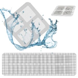 iurrdop disposable shower drain cover hair catcher mesh stickers,30pcs 4-inch disposable floor drain stickers,universal sink drain cover for human and pet hair - ideal for bathroom,kitchen and bathtub