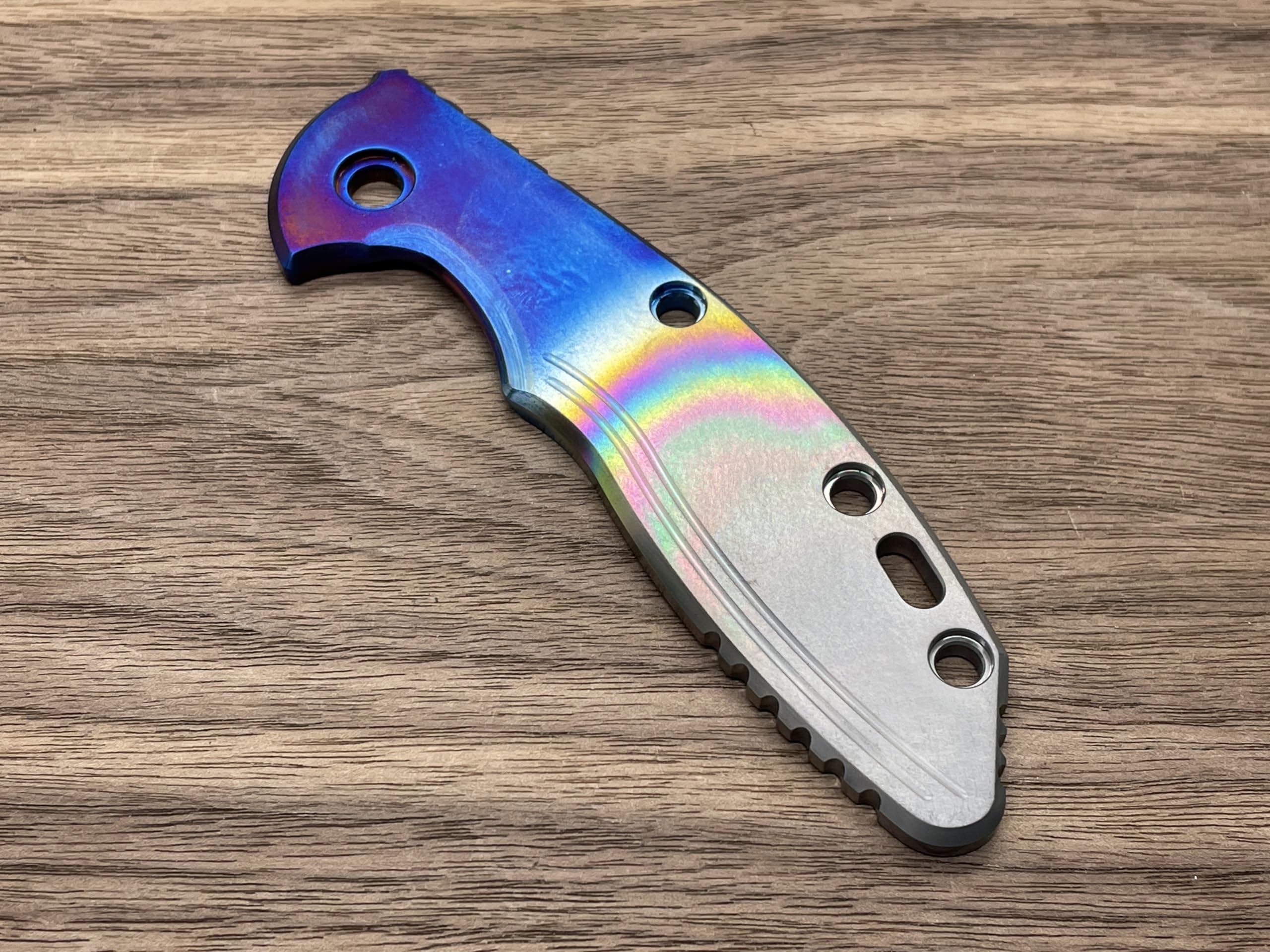 Metonboss Flamed Deep Brushed Titanium scale for XM-18 3.5 HINDERER