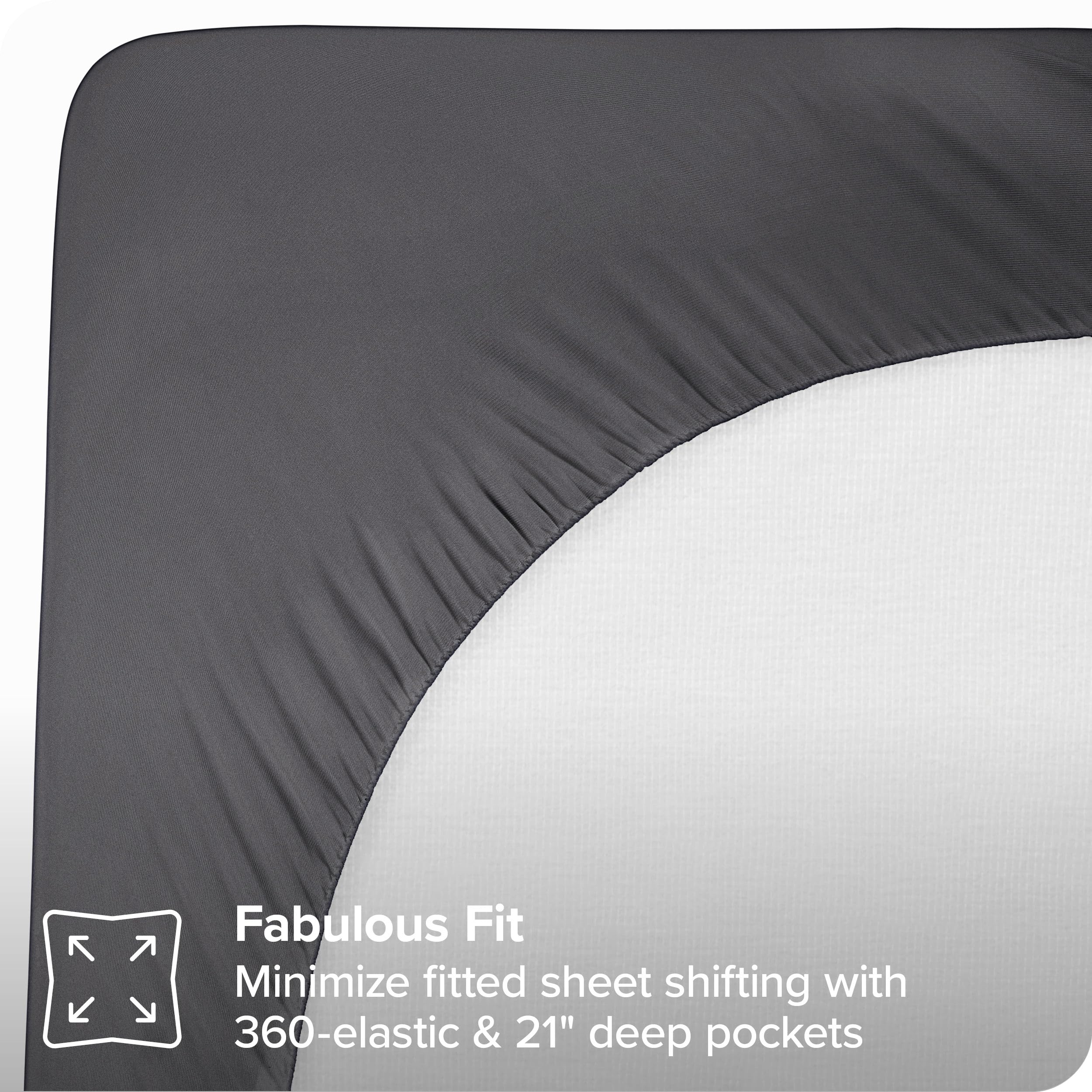 Bare Home Twin Mattress Topper Cotton Top - Fitted Mattress Cover - Cooling Breathable Air Flow - 8" to 21" Deep Pocket - Mattress Pad Protector - Soft Noiseless Mattress Pad (Twin, Grey)