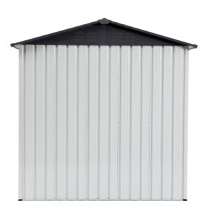 Garden Metal Storage Shed Gray White 6x4x6ft outdoor storing tools Rainproof Hinge door version