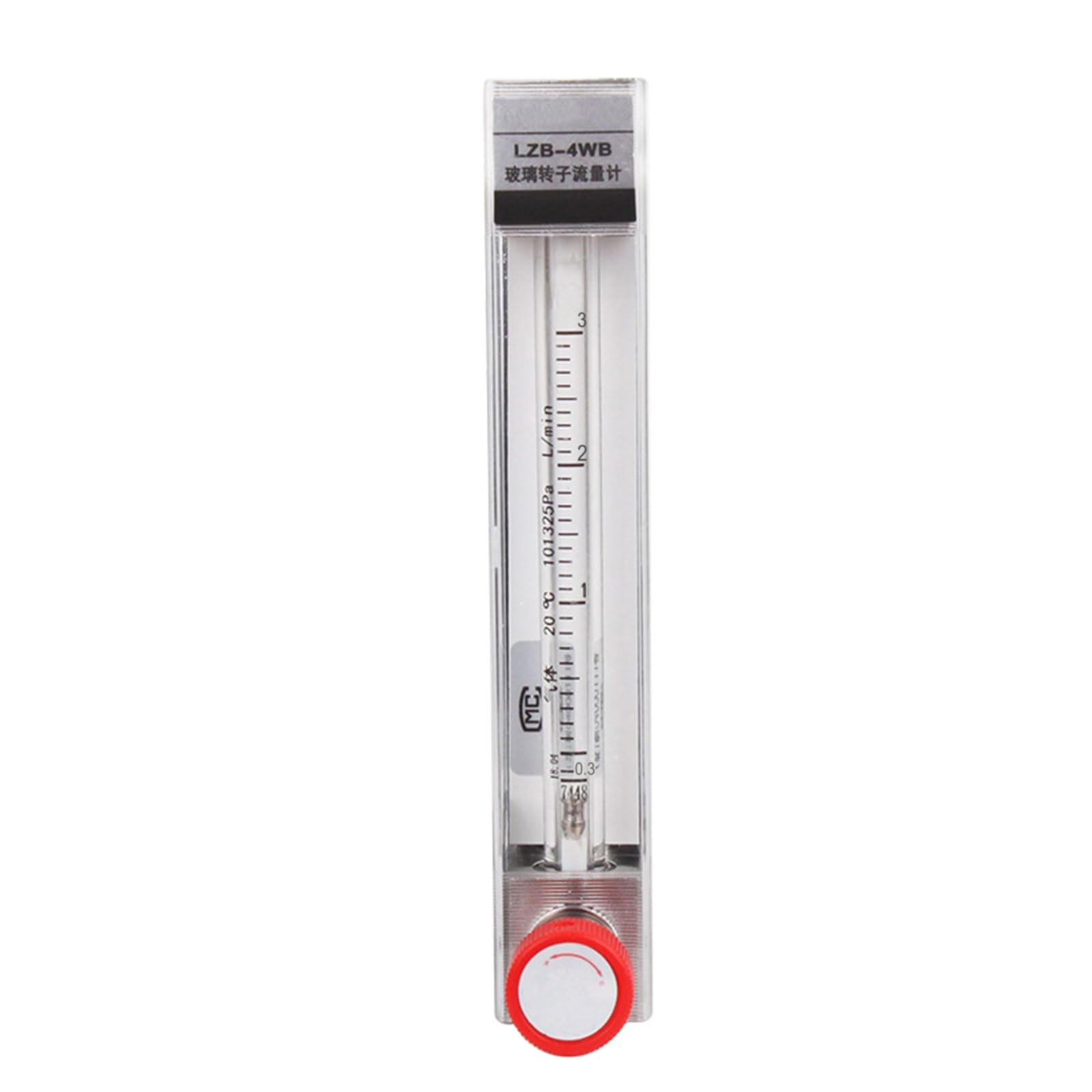 Digital Air Gas Liquid Micro flow Flowmeter, LCD Display Flowmeter Rotameter, Portable High Precision 0.3-3l/min 23 * 136mm