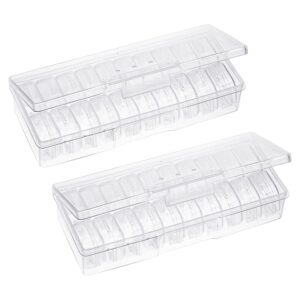 gshllo 40 pcs bead organizer boxes diamond painting storage boxes mini clear craft cases small plastic beading cases with storage box for hardware screws