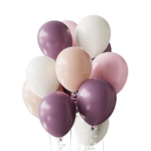 TaroPurple Pink Balloon Arch Pastel Light Pink Nude Twilight white Balloons Arch Kit for Bridal Baby Shower Wedding Birthday Butterfly Fairy Flower Theme Party Decoration