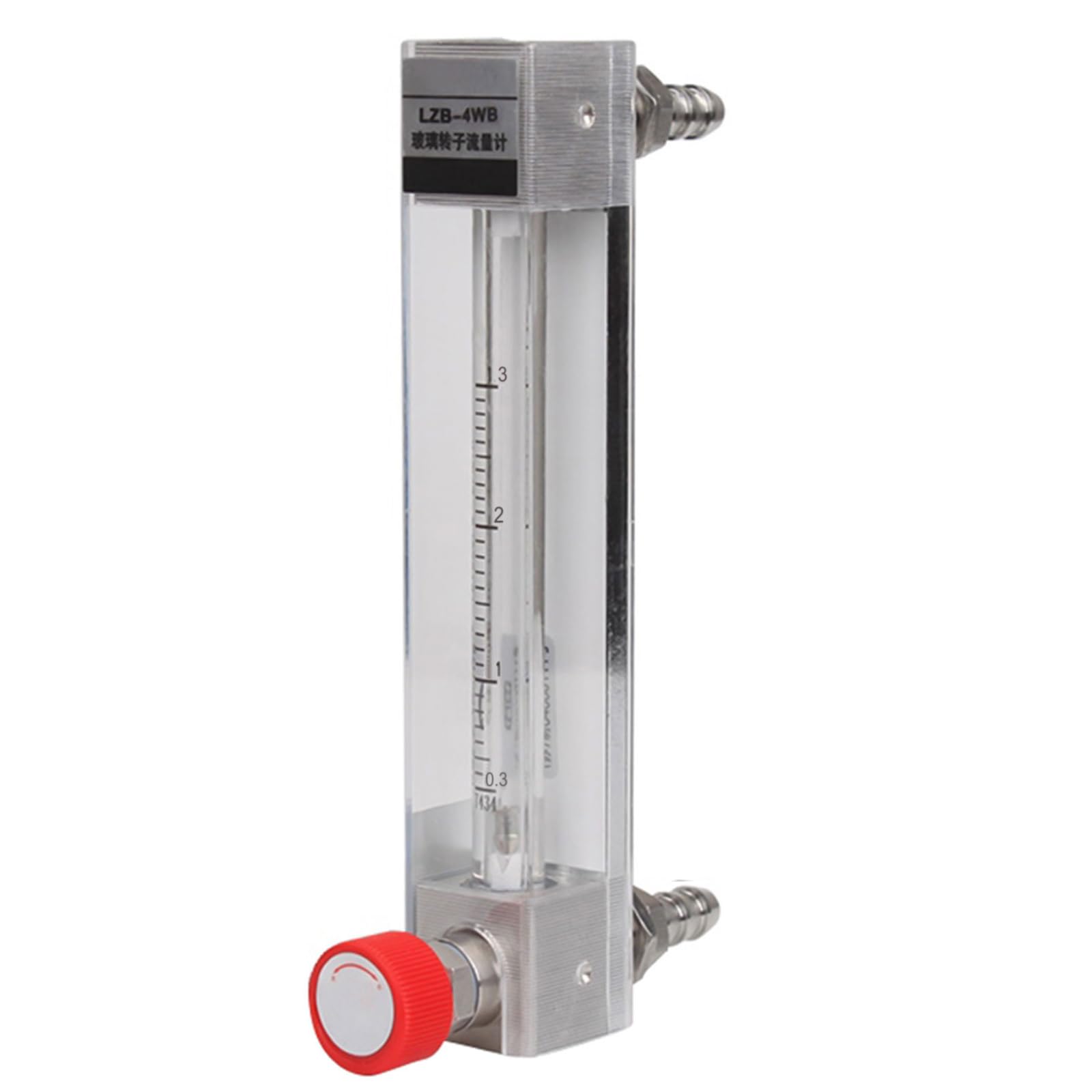 Digital Air Gas Liquid Micro flow Flowmeter, LCD Display Flowmeter Rotameter, Portable High Precision 0.3-3l/min 23 * 136mm