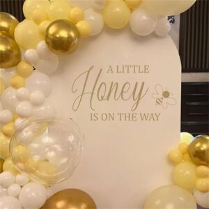 Yeysynana A Little Honey is on The Way Baby Shower Party Sign Decorations, Welcome Baby Shower Decal Sign Gender Reveal Girl or Boy Wall Stickers Sign for Baby Party Backdrop Supply