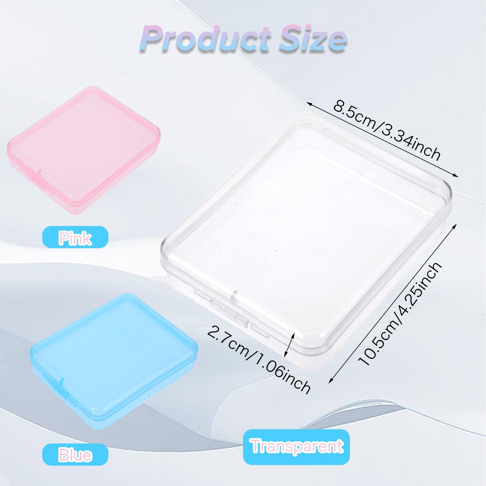 Thinp 3 Pcs Travel Qtips Case,Portable Travel Cotton Pad Holder Qtip Travel Case Travel Size Qtips Cosmetic Pad Container Cosmetic Sponge Storage Box with Transparent Lid for Cotton Rounds Swabs Floss