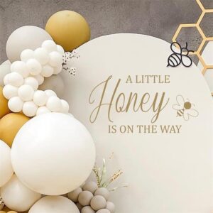 yeysynana a little honey is on the way baby shower party sign decorations, welcome baby shower decal sign gender reveal girl or boy wall stickers sign for baby party backdrop supply