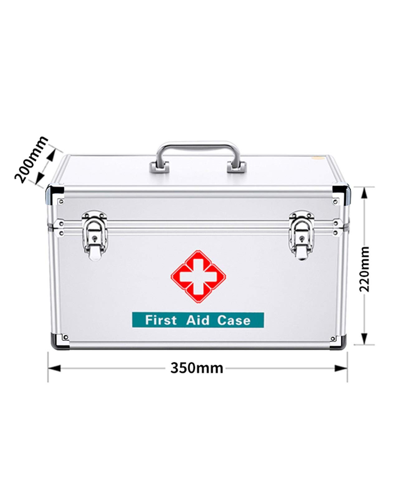 DAOUXIAOSP Family First Aid Box,Portable Medicine Chest Storage,Lidded Storage Bins Medicine Cabinets First Aid Box Portable Medicine Chest Storage Multifunctional Metal Storage Case for Home Outdoor