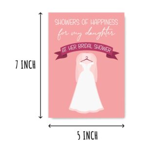 KPLDESIGNS Showers Of Happiness For My Daughter - Bridal Shower Card For Daughter - Wedding Card - Daughter Card - Congrats Card - Lovely Bridal Card