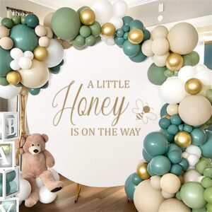 Yeysynana A Little Honey is on The Way Baby Shower Party Sign Decorations, Welcome Baby Shower Decal Sign Gender Reveal Girl or Boy Wall Stickers Sign for Baby Party Backdrop Supply