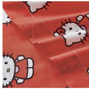 Jay Franco Twin Size Sheet Set 3 Pieces Kids Set (Hello Kitty Red), Pink, Black, JF14545