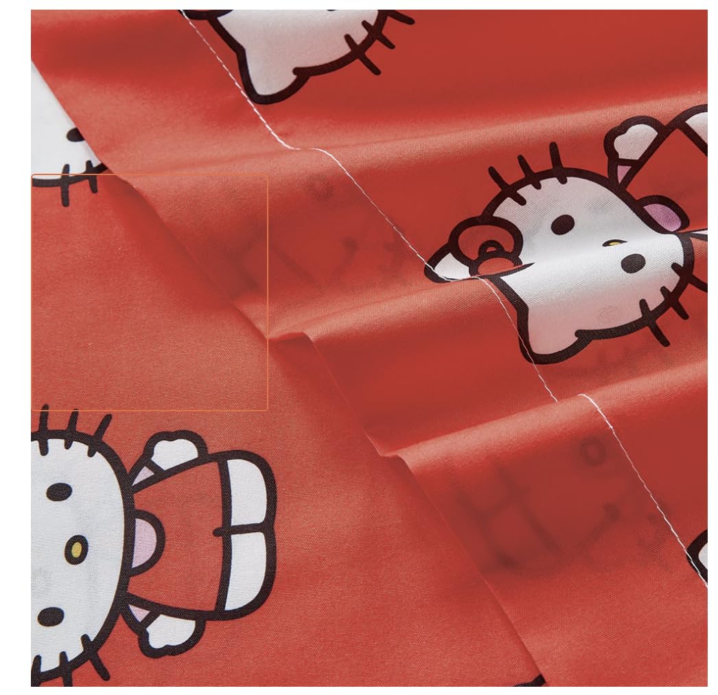 Jay Franco Twin Size Sheet Set 3 Pieces Kids Set (Hello Kitty Red), Pink, Black, JF14545