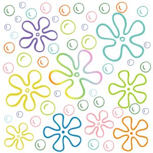 rotumaty 187 pcs bikini flower bubble wall decals under the sea birthday party decorations ocean wall stickers wall decor for bathroom nursery bedroom home school car