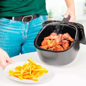 BSDLZCH Non-stick Cake Baking Tray Basket Airfryer for Baking Dish Pan Air Fryer Accessories Baking Basket Pizza Plate Dish Pot Bakeware (7inch)