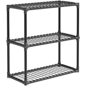 altler heavy duty 3-shelf shelving unit standing storage shelf units for laundry bathroom kitchen pantry closet