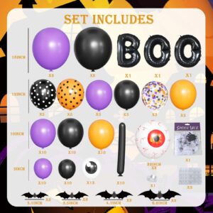 132 Pcs Halloween party decorations Balloon Garland Arch Kit party supplies Supplies Scary Plastic Bloodshot Eyeballs for Indoor Outdoor with Halloween Birthday