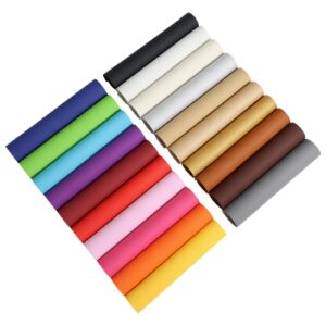 20pcs 12x8 inches (30x20 cm) faux litch leather sheets, a4 soft textured pu synthetic leather fabric for bows earrings making diy craft