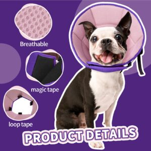 Dog Cone Collar After Surgery, Adjustable Dog Recovery Cone Collar, Breathable Dog Cones for Large Medium Small Dogs Anti-Lick Protective Wound, Elizabethan Collar for Dogs Anti-Bite