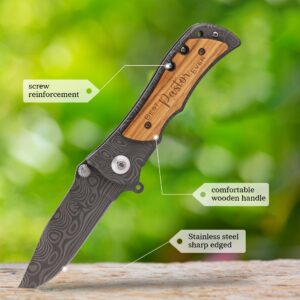 ZENNLAB Pastor Appreciation Gifts for Men, Engraved Pocket Knife Gift for Pastor Birthday Gifts, Unique Gifts for Pastors Men, Thank You Gifts for Pastor