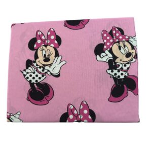 Jay Franco Twin Size Sheet Set 3 Pieces Kids Set (Minnie Mouse), Pink, Black, JF14545