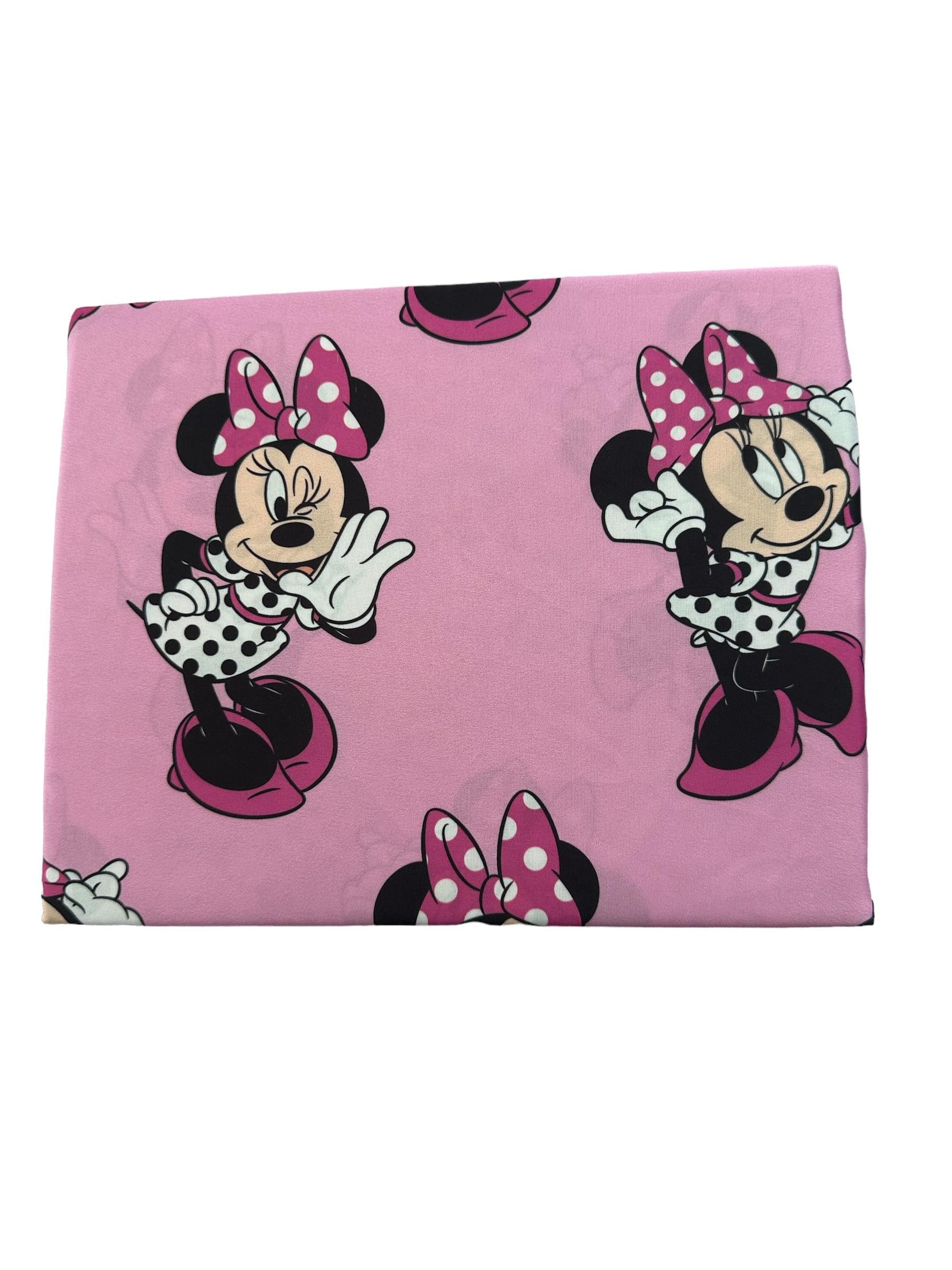 Jay Franco Twin Size Sheet Set 3 Pieces Kids Set (Minnie Mouse), Pink, Black, JF14545