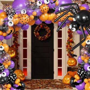 132 Pcs Halloween party decorations Balloon Garland Arch Kit party supplies Supplies Scary Plastic Bloodshot Eyeballs for Indoor Outdoor with Halloween Birthday