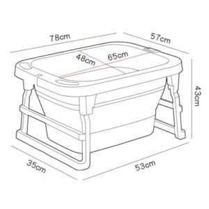 ZAJSSS multifunctional foldable pet bathtub with drainage holes,Pet shower basin,Foldable pet bathtub,portable pet bathtub for small pets and cats, Red