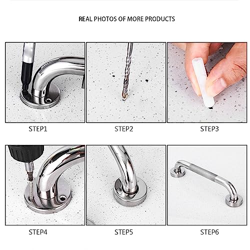 LEYILE 304 Stainless Steel Knurled Handrail Kitchen Toilet Bathroom Elderly Safety Handrail Shower Room Handle Grab