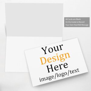 Custom Photo Greeting Card with Envelope - Personalize with Your Own Photo/Logo/Text for All Occasions, Christmas, Holidays, Weddings, Birthdays, Graduations, Thank You Cards 1-1000PCS