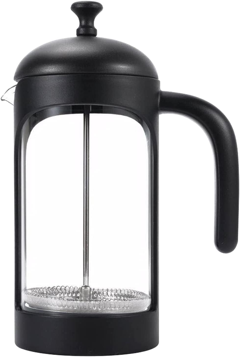 LINKANRUO French Press Coffee Maker with Shockproof Glass Pot and Plunger Filter Manual Press Coffee Maker for Ground Beans Espresso Tea(300ml)