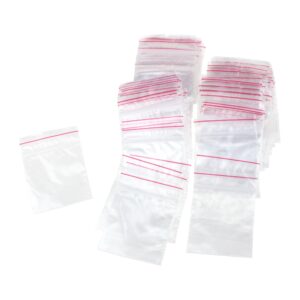 homeford zipper seal craft polybags, 2-inch x 2-inch, 140-count, clear